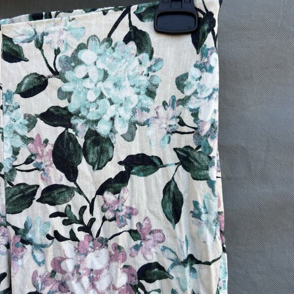 J. Jill Linen Stretch Size XS Vintage Hydrangea Floral Pants Spring Summer - Picture 4 of 6